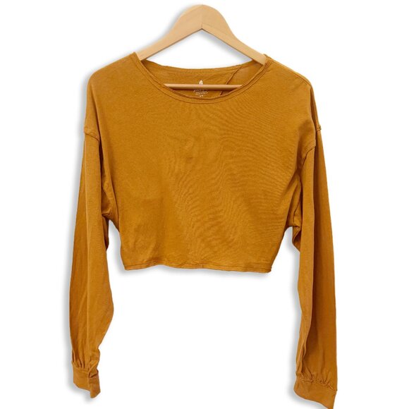 🆕  NWOT Free People FP Movement | Backstage Solid Long Sleeve in Burnt Gold | M - Picture 3 of 10